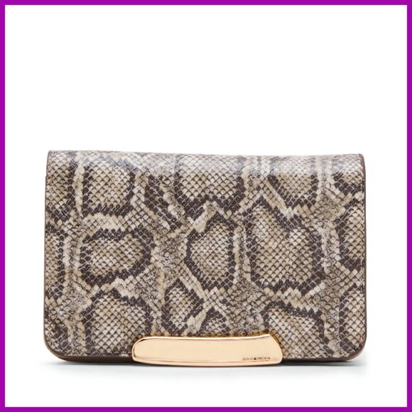 Small Snake Bifold Wallet, Secure Snap Closure, Organized Interior - Picture 1 of 7